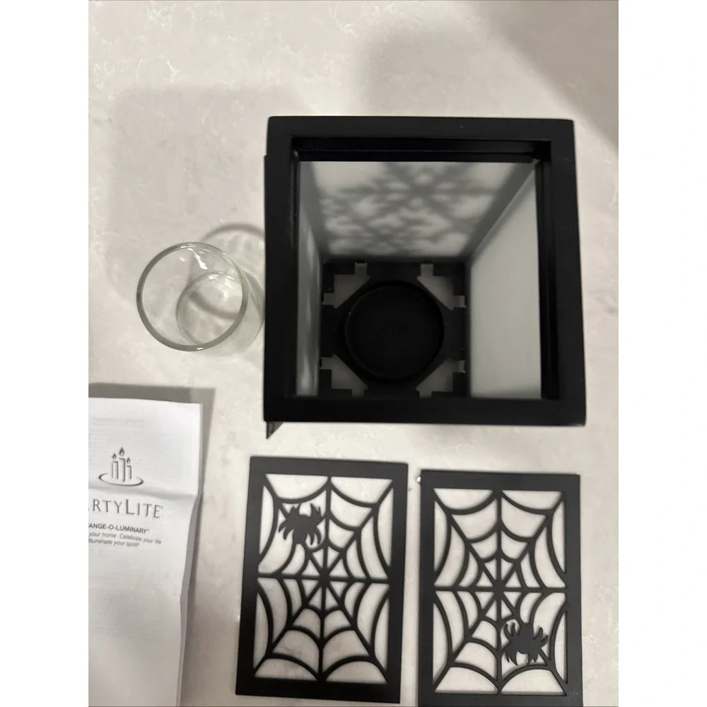 PartyLite Candle Holder with 6 plates P91087, New. Changeable Plates, Magnetic